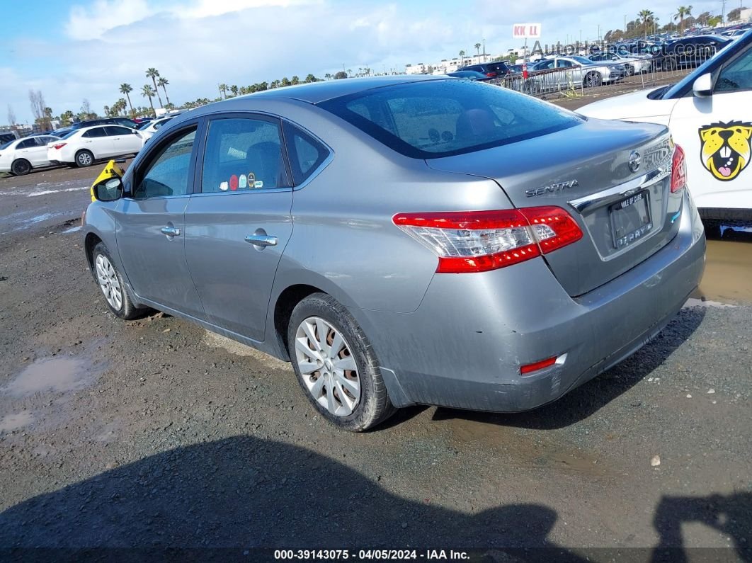 2014 Nissan Sentra S Silver vin: 3N1AB7AP1EL692219