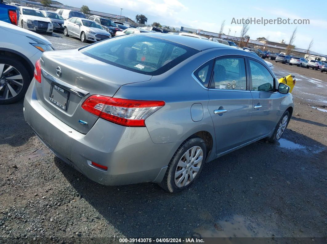 2014 Nissan Sentra S Silver vin: 3N1AB7AP1EL692219