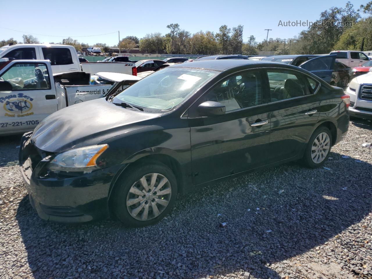 2014 Nissan Sentra S Black vin: 3N1AB7AP1EY204339