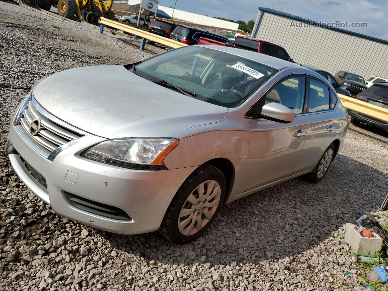 2014 Nissan Sentra S Серебряный vin: 3N1AB7AP1EY224445