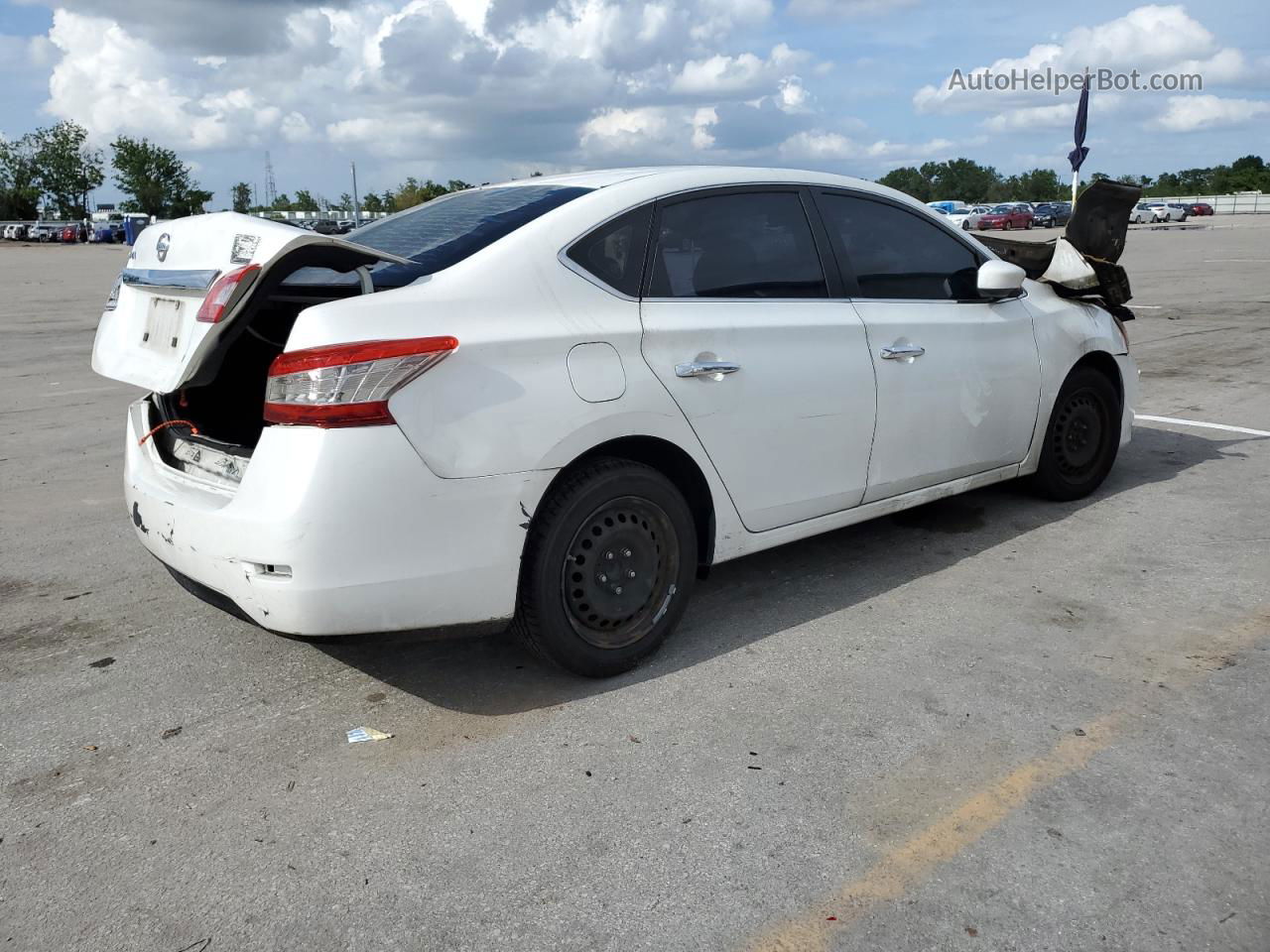 2014 Nissan Sentra S White vin: 3N1AB7AP1EY252567