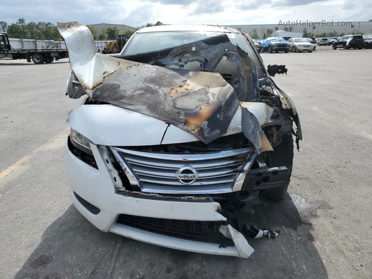 2014 Nissan Sentra S White vin: 3N1AB7AP1EY252567