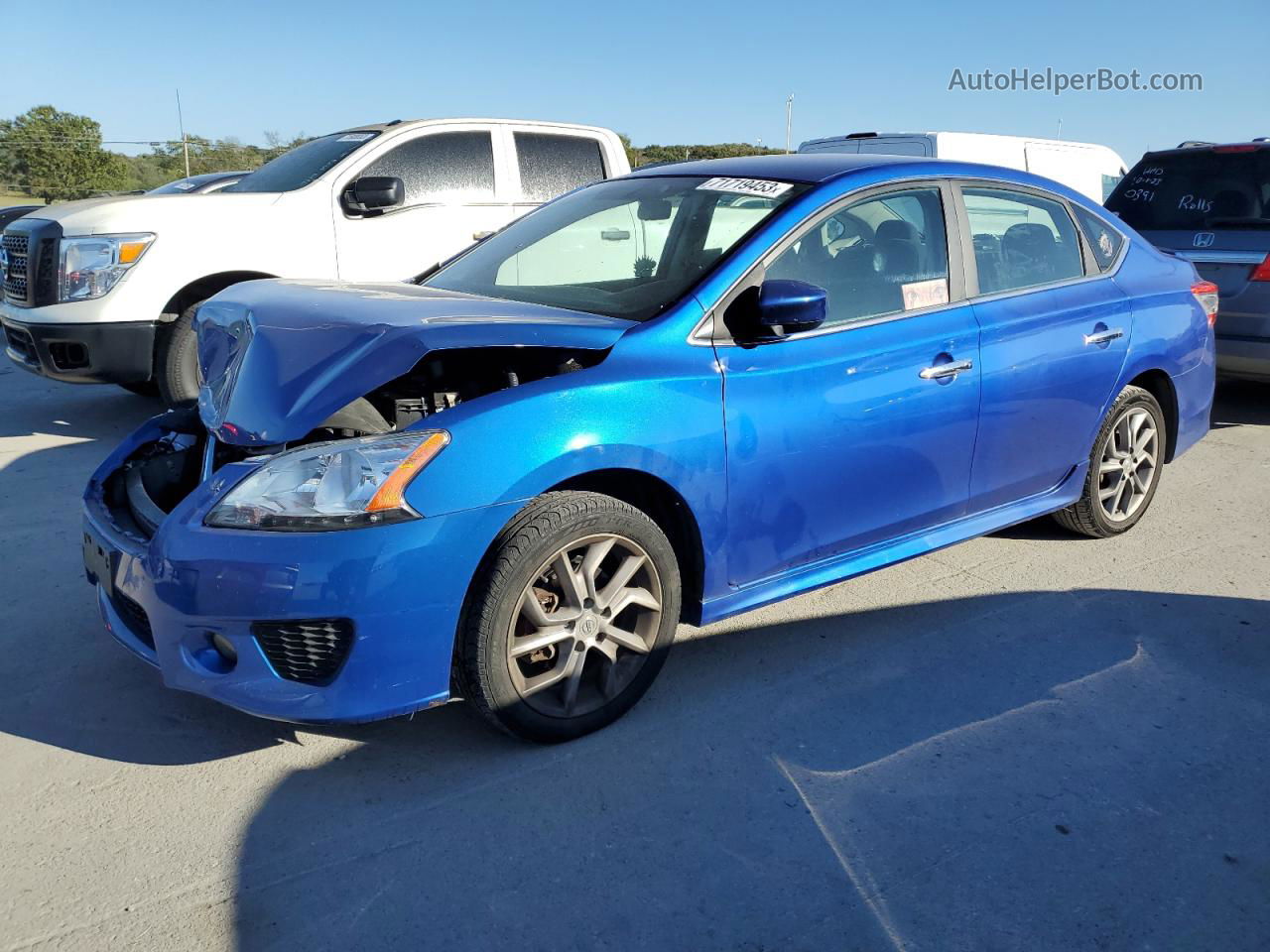 2014 Nissan Sentra S Blue vin: 3N1AB7AP1EY264881