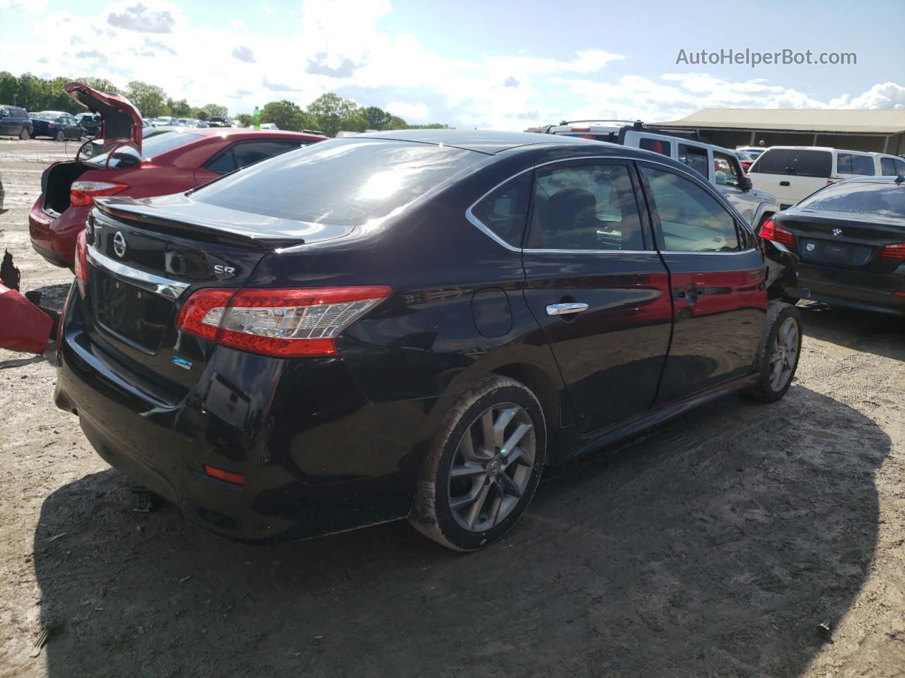 2014 Nissan Sentra S Черный vin: 3N1AB7AP1EY322312