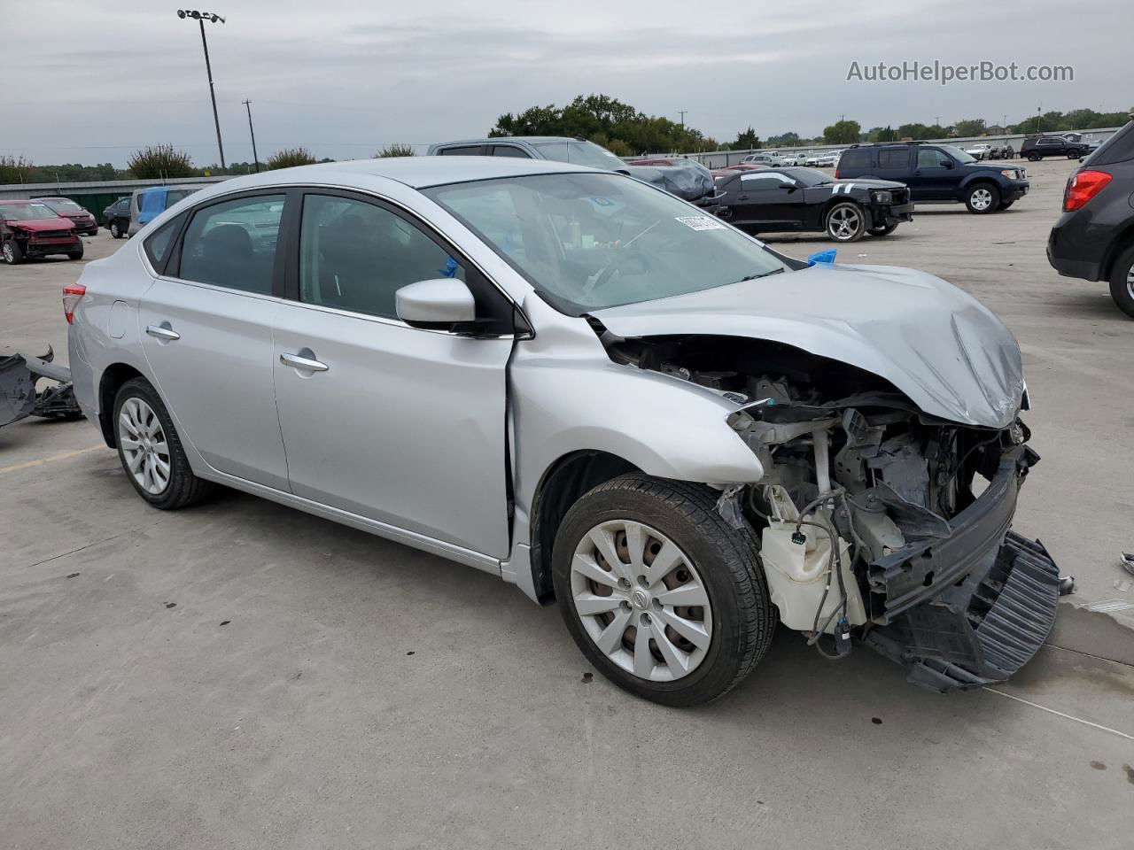 2014 Nissan Sentra S Silver vin: 3N1AB7AP1EY340308