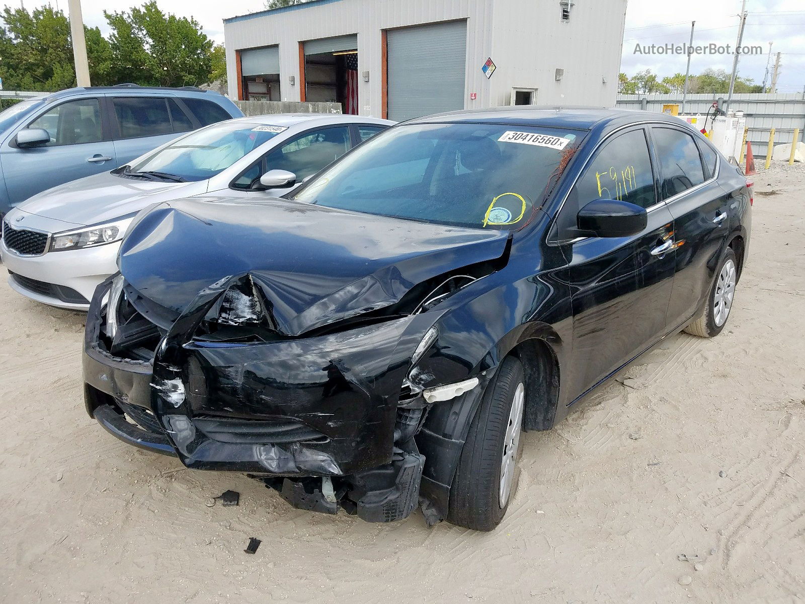 2015 Nissan Sentra S Black vin: 3N1AB7AP1FL677849