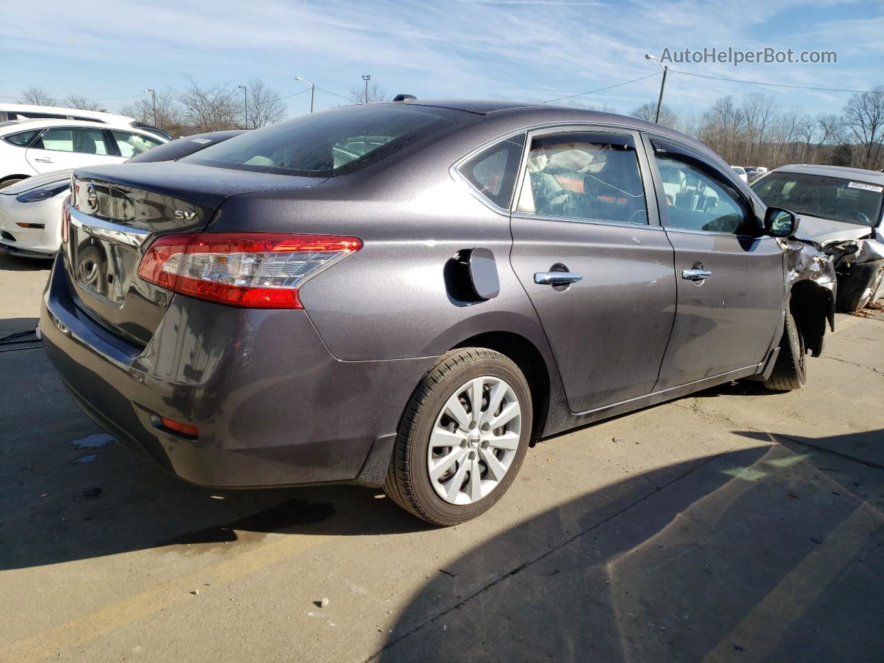 2015 Nissan Sentra S Gray vin: 3N1AB7AP1FL681139