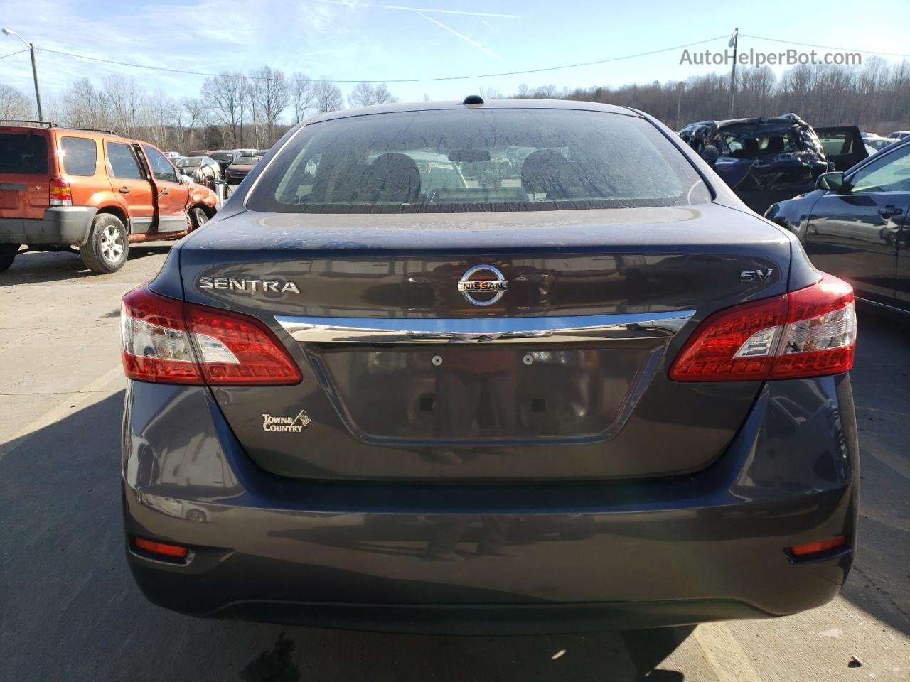 2015 Nissan Sentra S Gray vin: 3N1AB7AP1FL681139