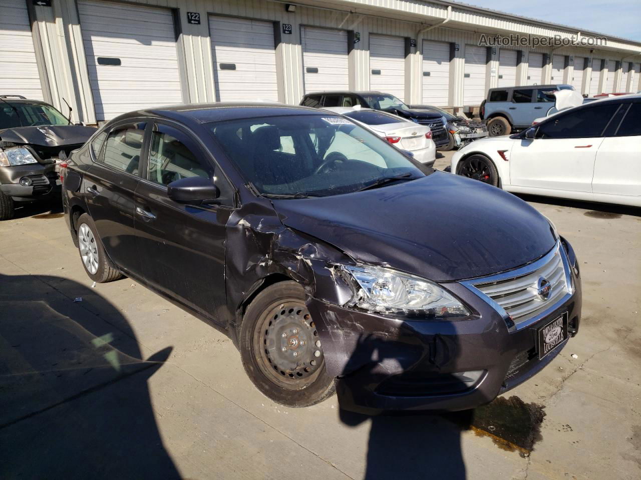 2015 Nissan Sentra S Серый vin: 3N1AB7AP1FL681139