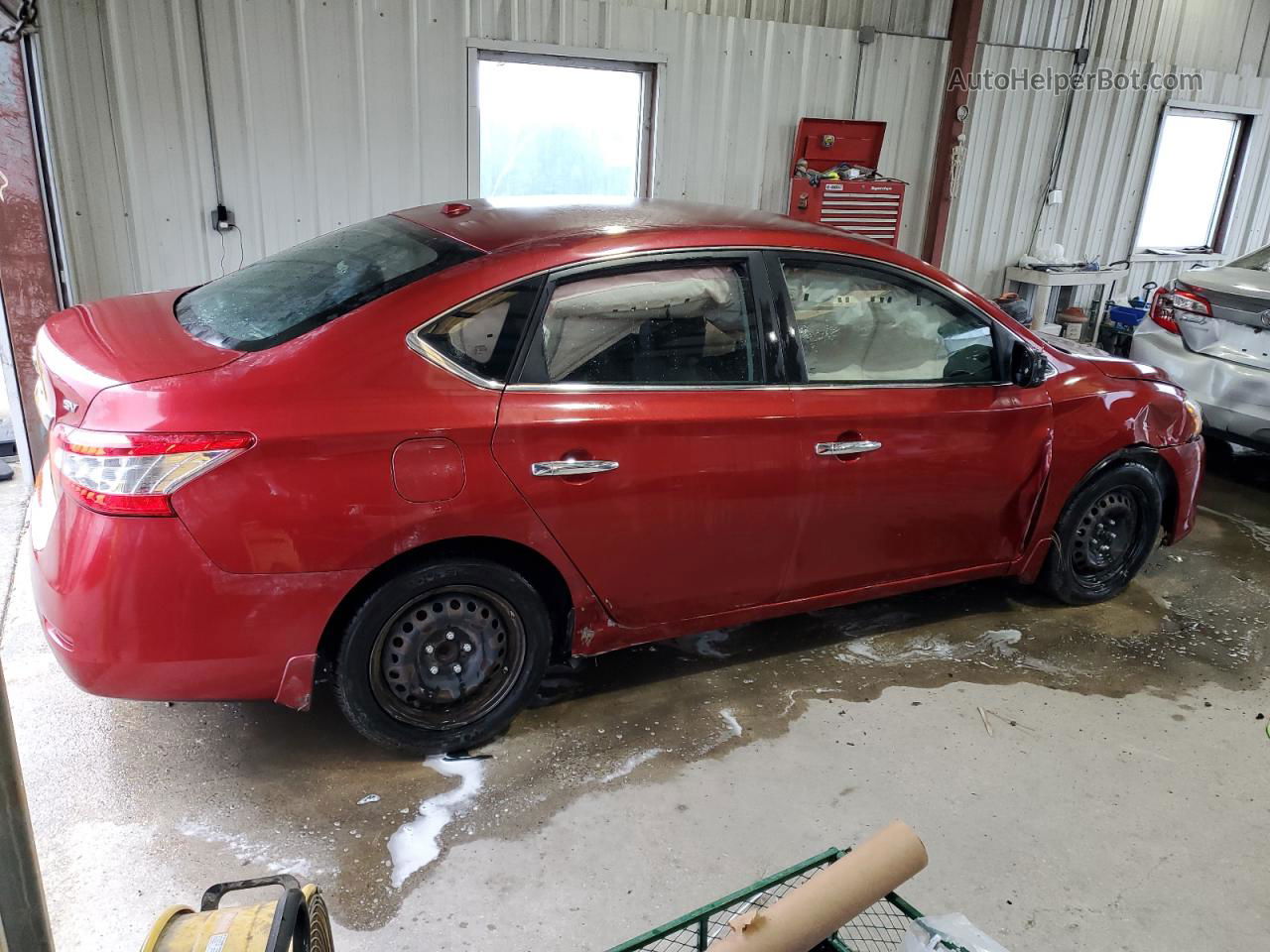 2015 Nissan Sentra S Red vin: 3N1AB7AP1FL683490