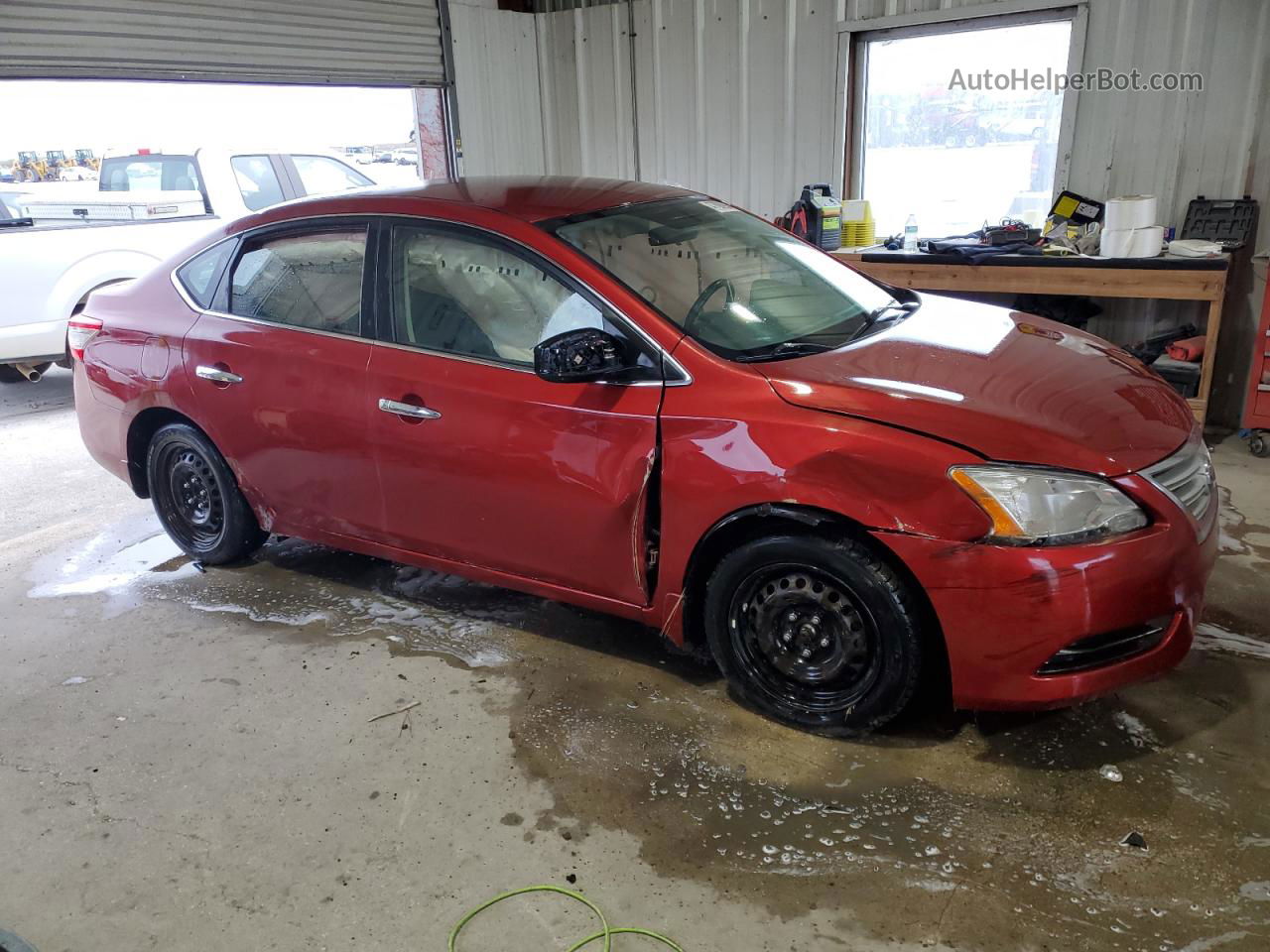 2015 Nissan Sentra S Red vin: 3N1AB7AP1FL683490