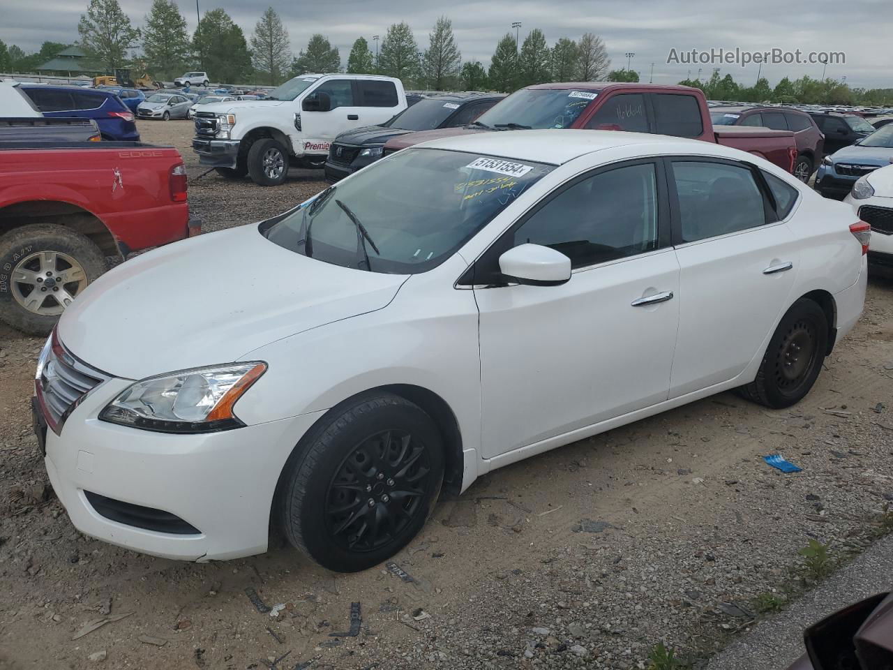 2015 Nissan Sentra S White vin: 3N1AB7AP1FL685210