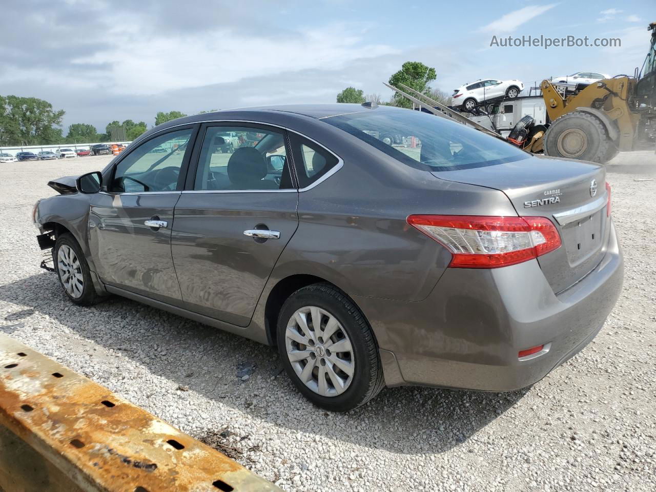 2015 Nissan Sentra S Серый vin: 3N1AB7AP1FL685871