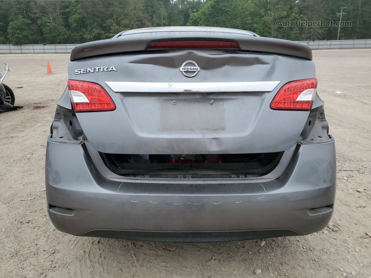 2015 Nissan Sentra S Gray vin: 3N1AB7AP1FY281830