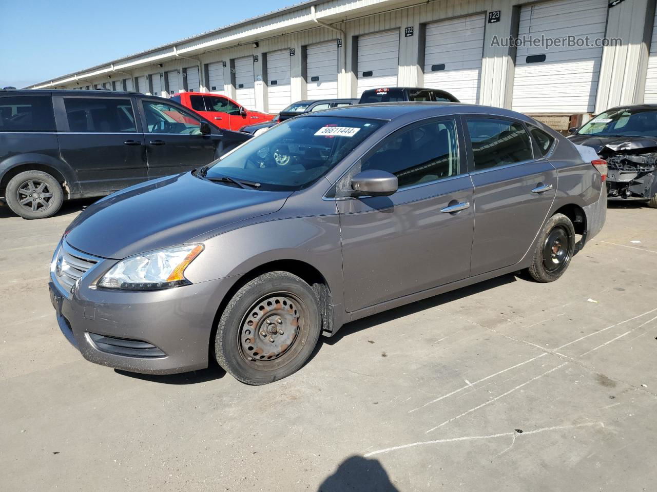 2015 Nissan Sentra S Бежевый vin: 3N1AB7AP1FY295663