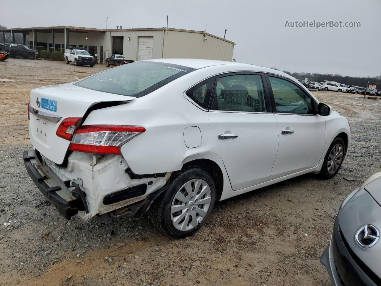 2015 Nissan Sentra S Белый vin: 3N1AB7AP1FY312512