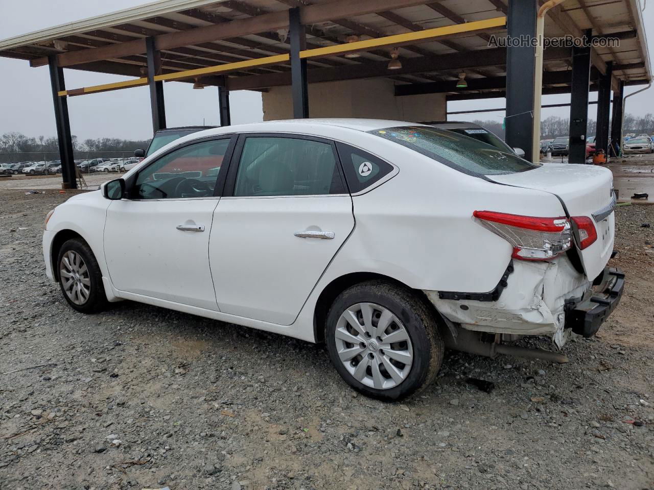 2015 Nissan Sentra S White vin: 3N1AB7AP1FY312512