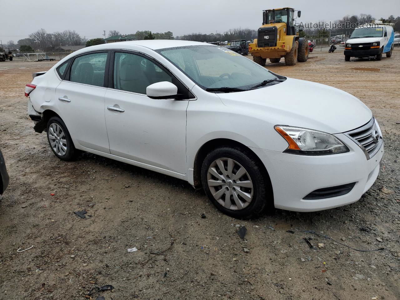 2015 Nissan Sentra S Белый vin: 3N1AB7AP1FY312512