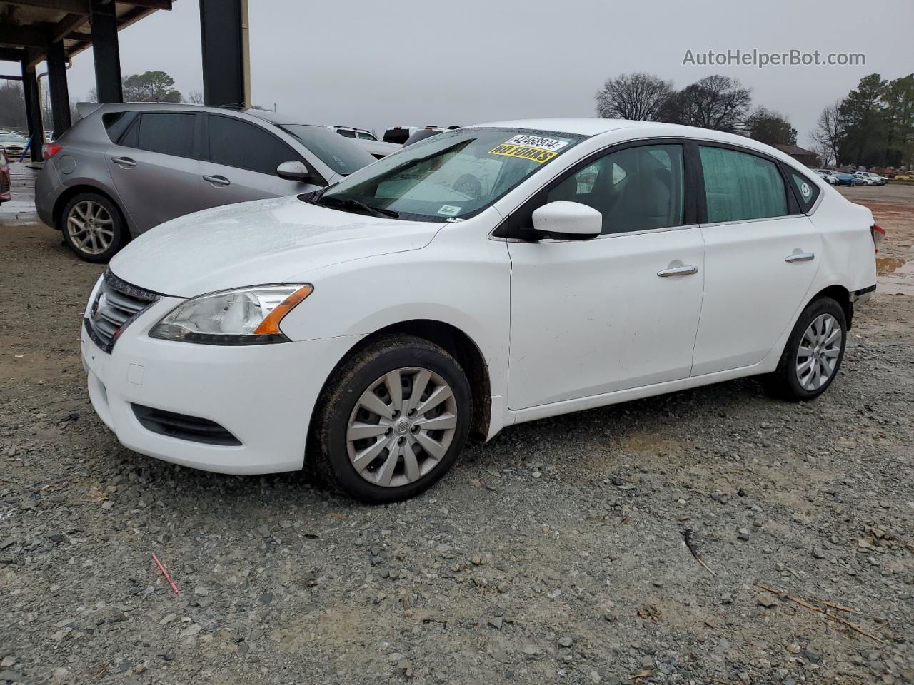 2015 Nissan Sentra S Белый vin: 3N1AB7AP1FY312512