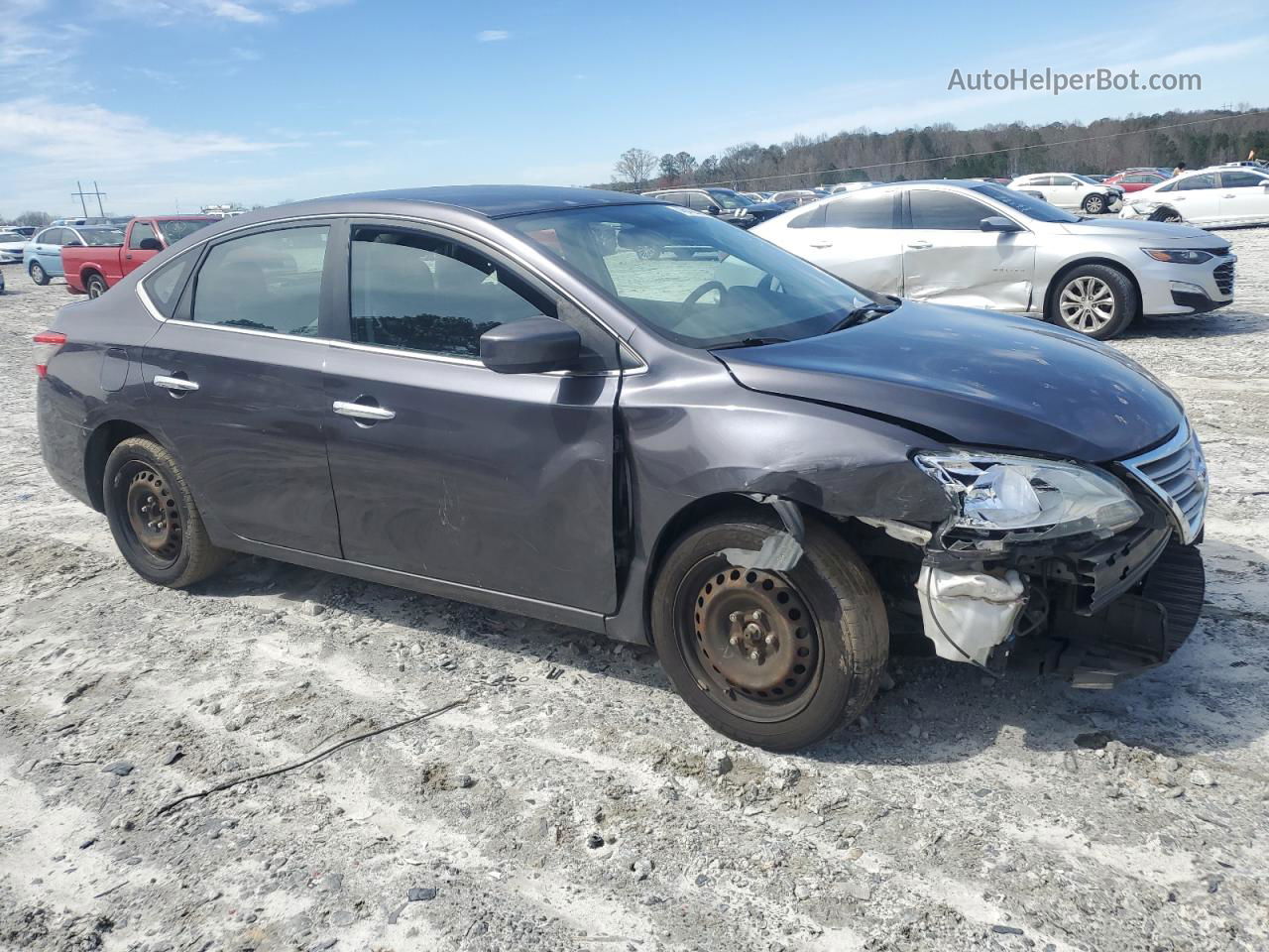 2015 Nissan Sentra S Gray vin: 3N1AB7AP1FY313417