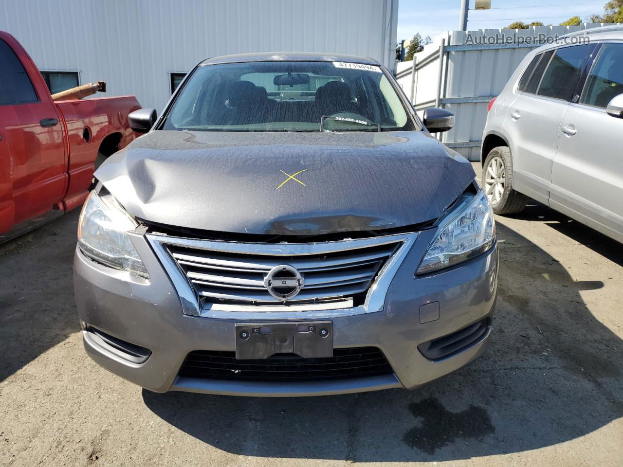 2015 Nissan Sentra S Gray vin: 3N1AB7AP1FY378798