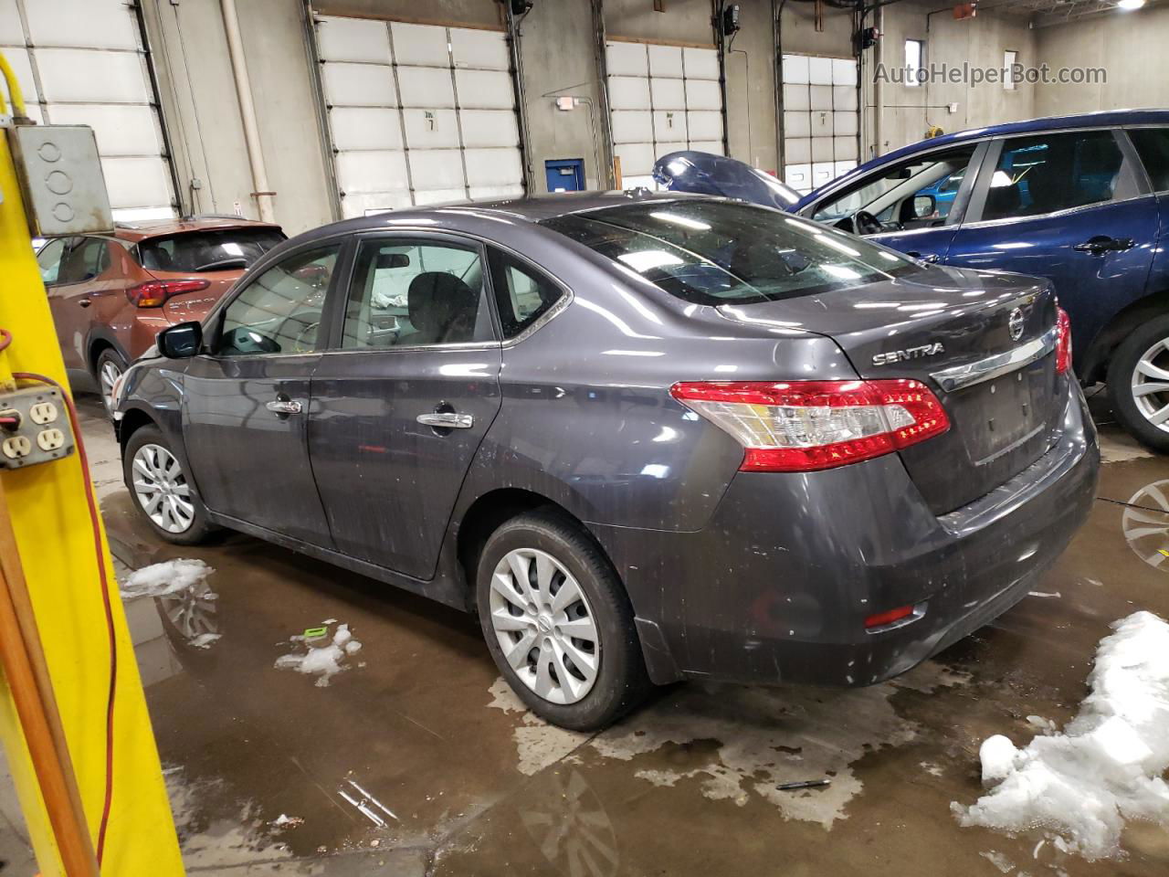 2015 Nissan Sentra S Gray vin: 3N1AB7AP1FY382883