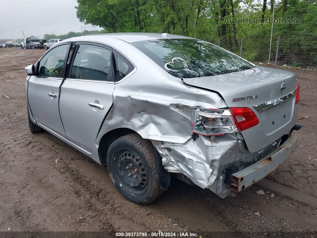 2016 Nissan Sentra   Серебряный vin: 3N1AB7AP1GL665959