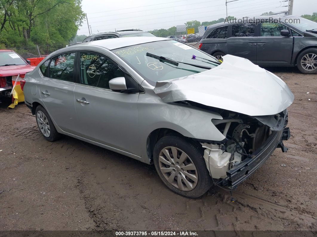 2016 Nissan Sentra   Silver vin: 3N1AB7AP1GL665959