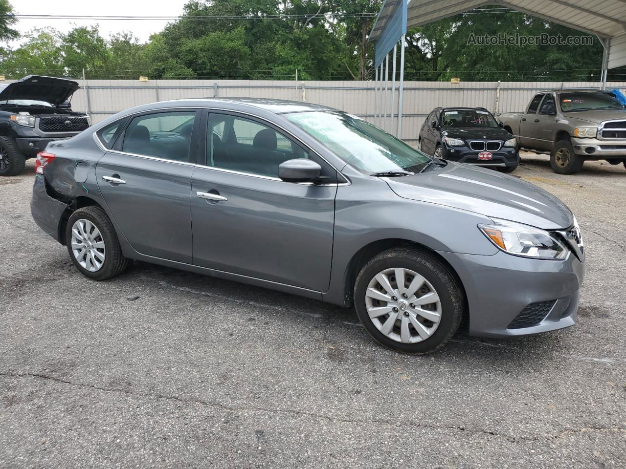 2016 Nissan Sentra S Gray vin: 3N1AB7AP1GL666402