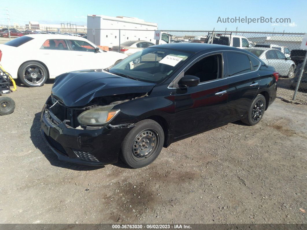 2016 Nissan Sentra S Black vin: 3N1AB7AP1GL682972