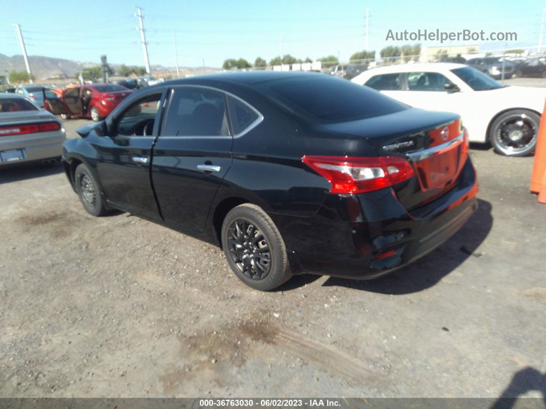 2016 Nissan Sentra S Black vin: 3N1AB7AP1GL682972