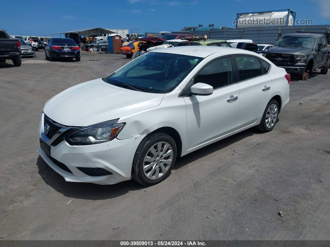 2016 Nissan Sentra Sv White vin: 3N1AB7AP1GY217451