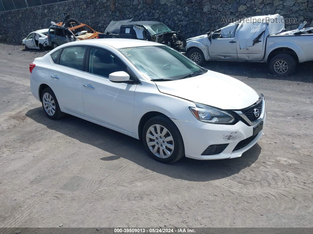 2016 Nissan Sentra Sv White vin: 3N1AB7AP1GY217451