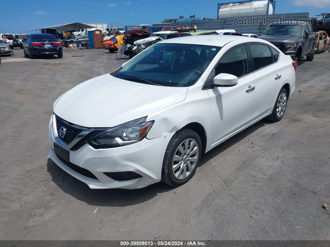 2016 Nissan Sentra Sv White vin: 3N1AB7AP1GY217451