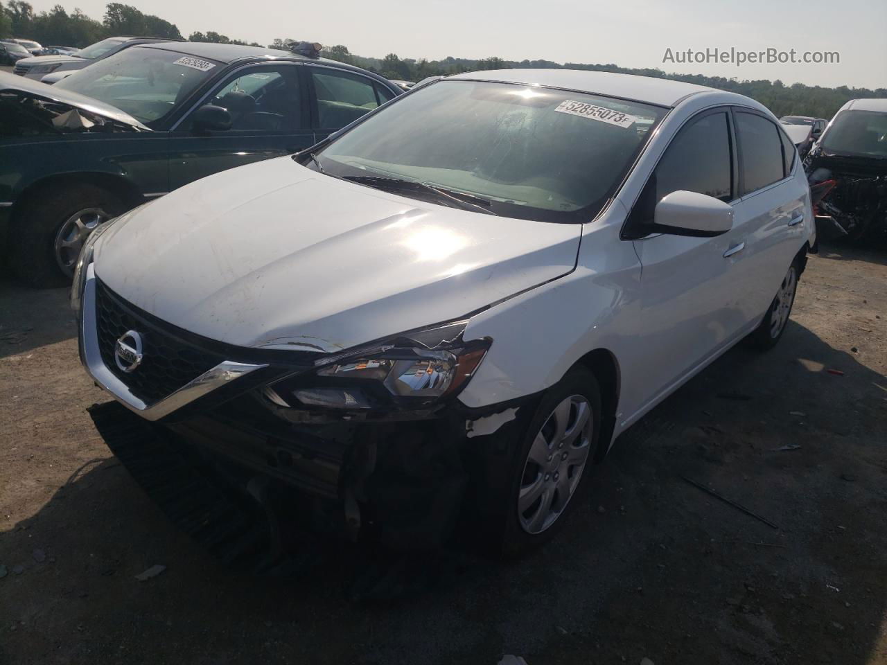 2016 Nissan Sentra S White vin: 3N1AB7AP1GY248618