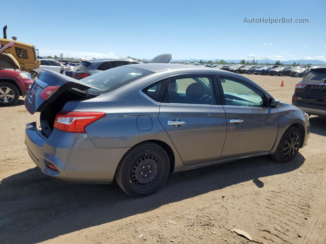 2016 Nissan Sentra S Серый vin: 3N1AB7AP1GY266536