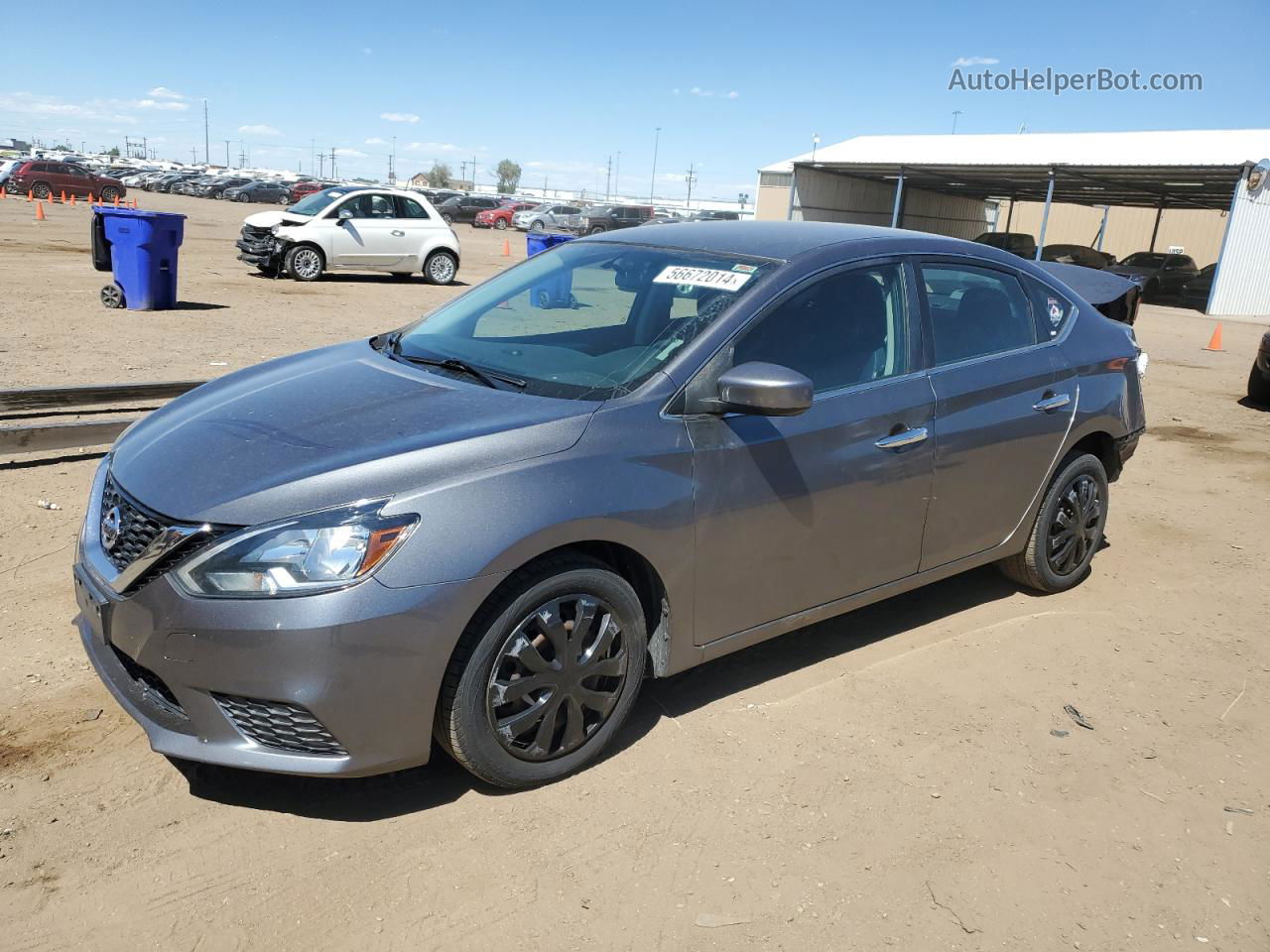 2016 Nissan Sentra S Gray vin: 3N1AB7AP1GY266536