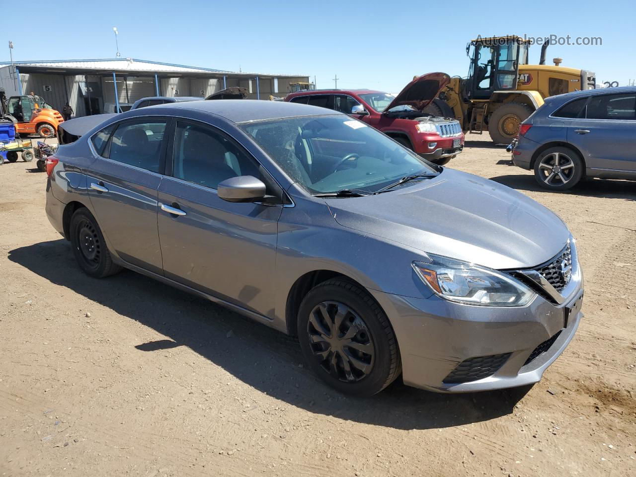 2016 Nissan Sentra S Gray vin: 3N1AB7AP1GY266536