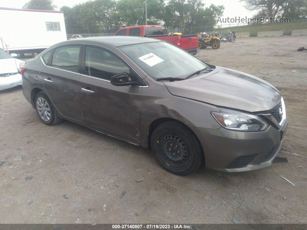 2016 Nissan Sentra Sv Gray vin: 3N1AB7AP1GY322068