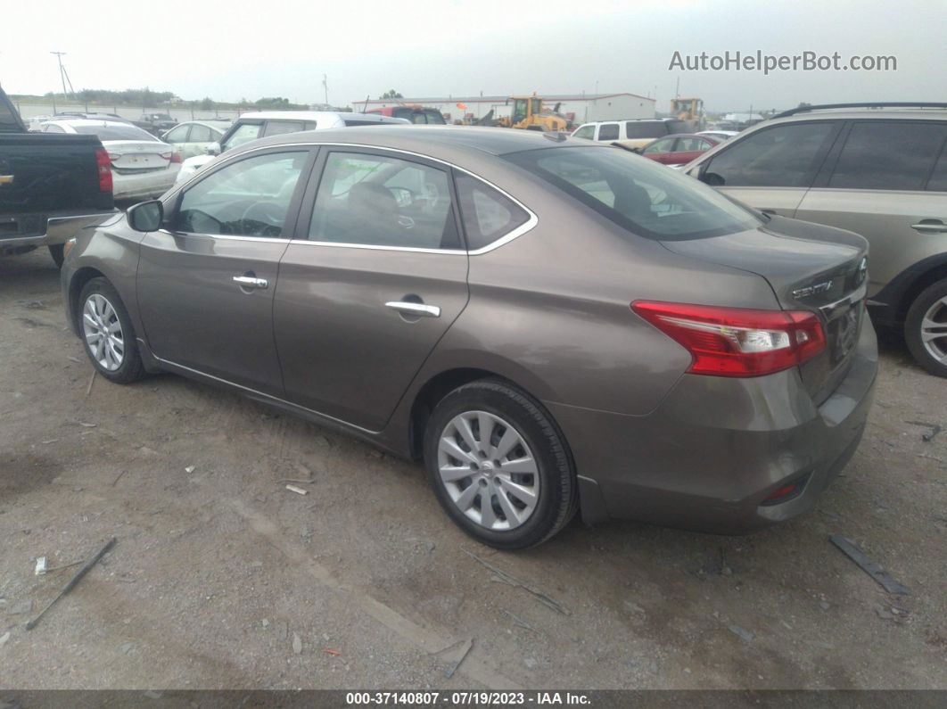 2016 Nissan Sentra Sv Gray vin: 3N1AB7AP1GY322068