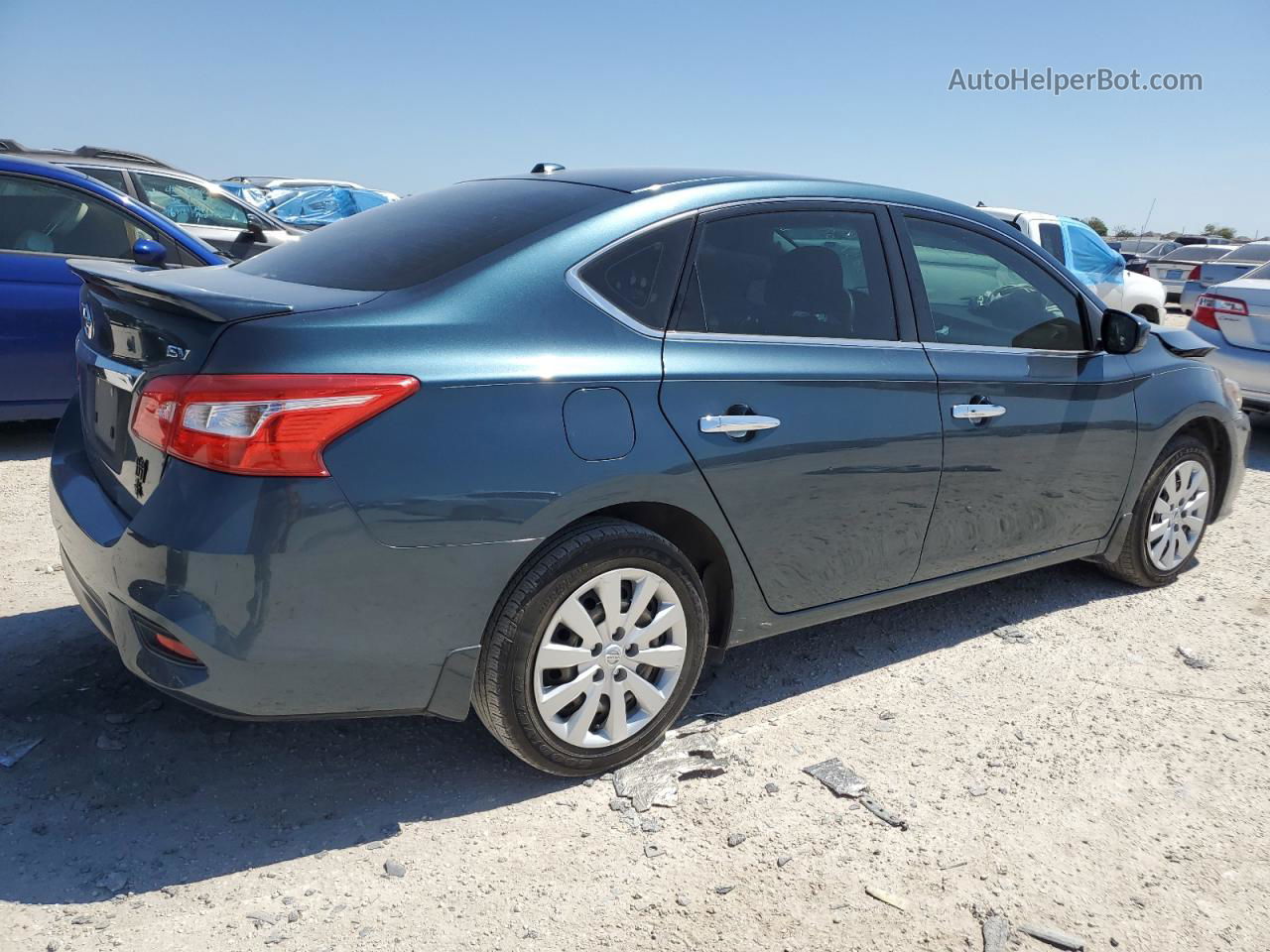 2016 Nissan Sentra S Синий vin: 3N1AB7AP1GY327450