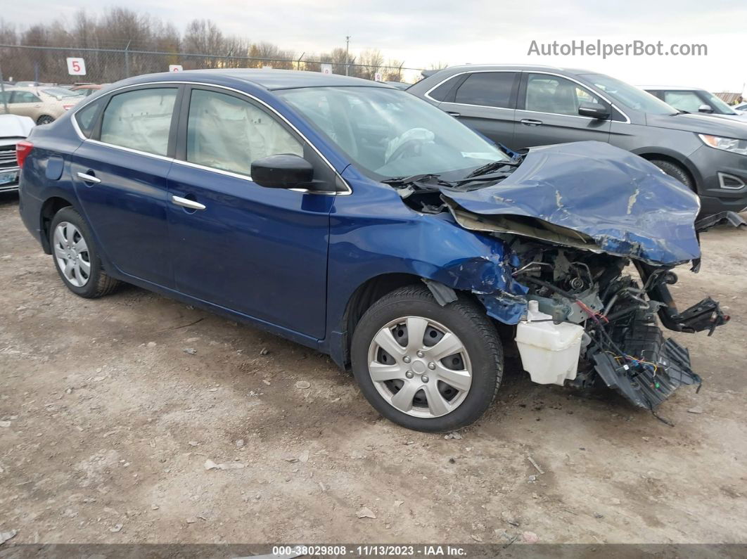 2016 Nissan Sentra S Синий vin: 3N1AB7AP1GY335189