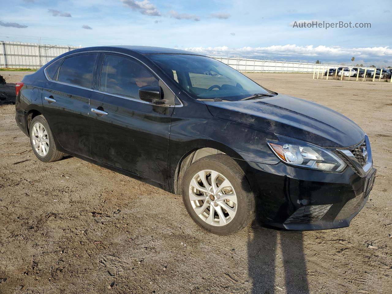 2018 Nissan Sentra S Черный vin: 3N1AB7AP1JL614890