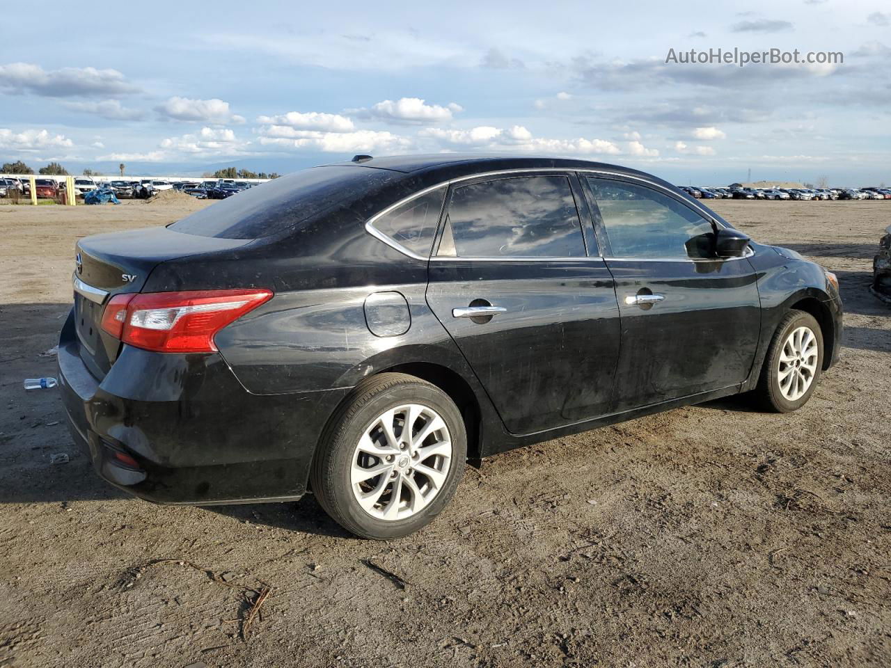 2018 Nissan Sentra S Черный vin: 3N1AB7AP1JL614890