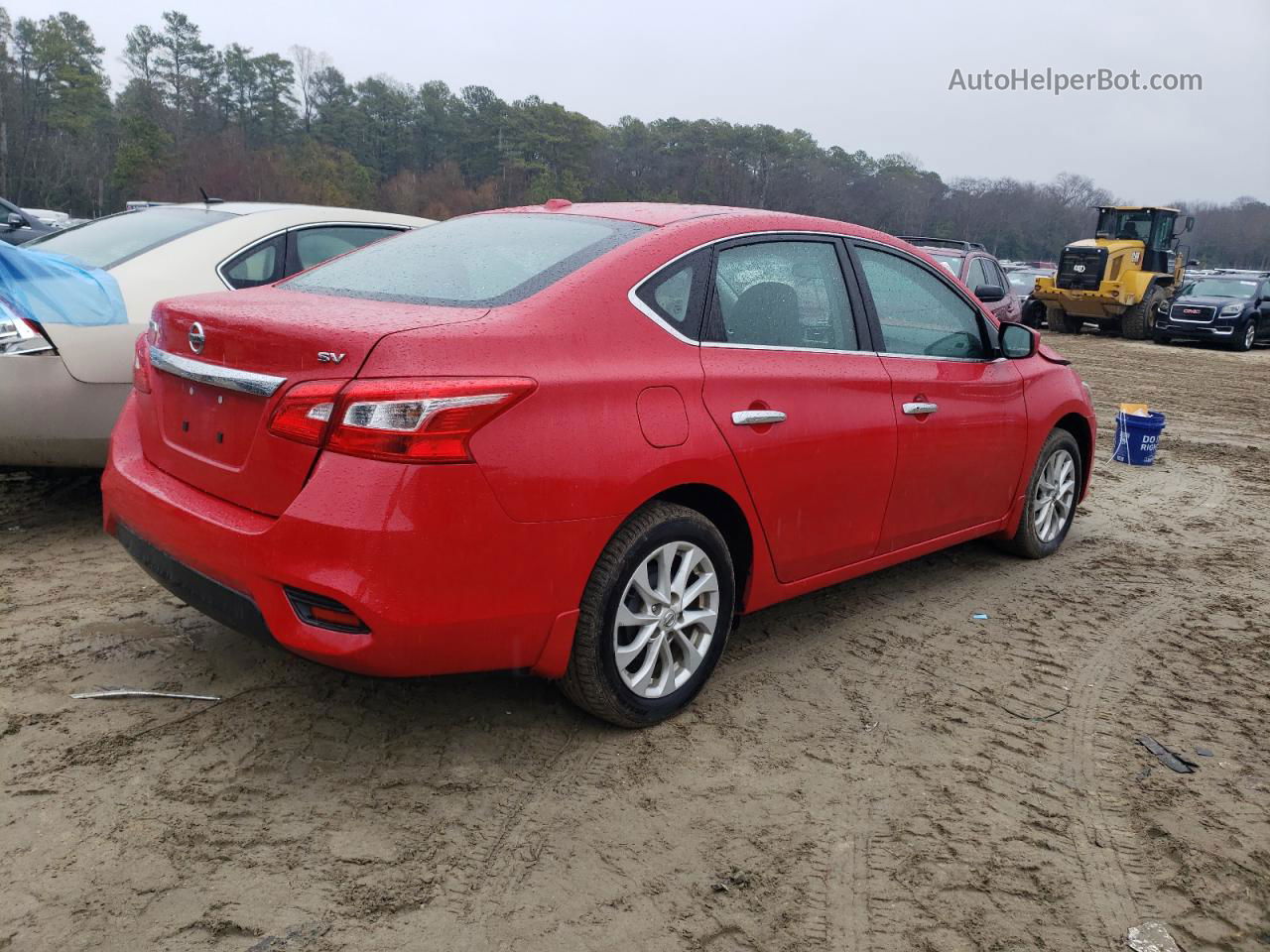 2018 Nissan Sentra S Red vin: 3N1AB7AP1JL617143