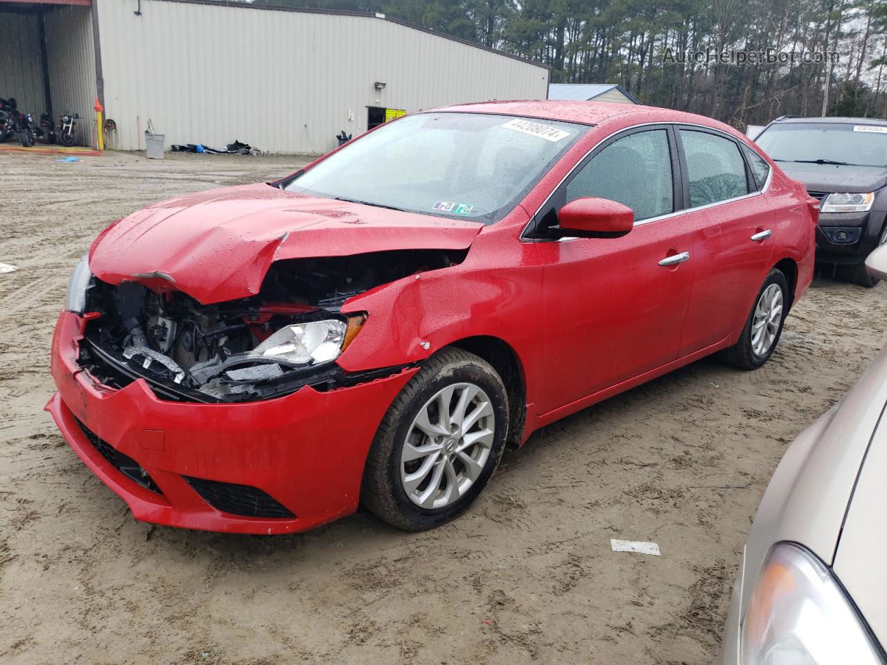 2018 Nissan Sentra S Red vin: 3N1AB7AP1JL617143