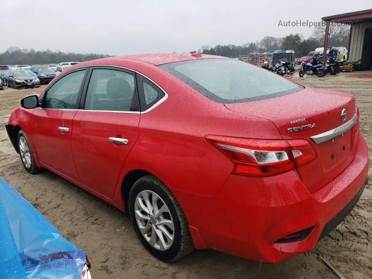 2018 Nissan Sentra S Red vin: 3N1AB7AP1JL617143