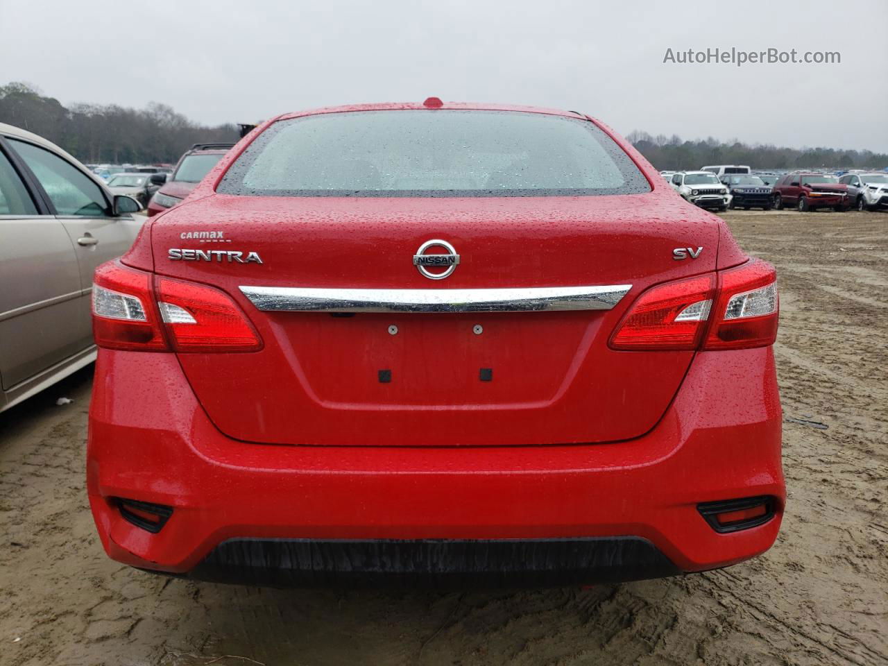 2018 Nissan Sentra S Red vin: 3N1AB7AP1JL617143