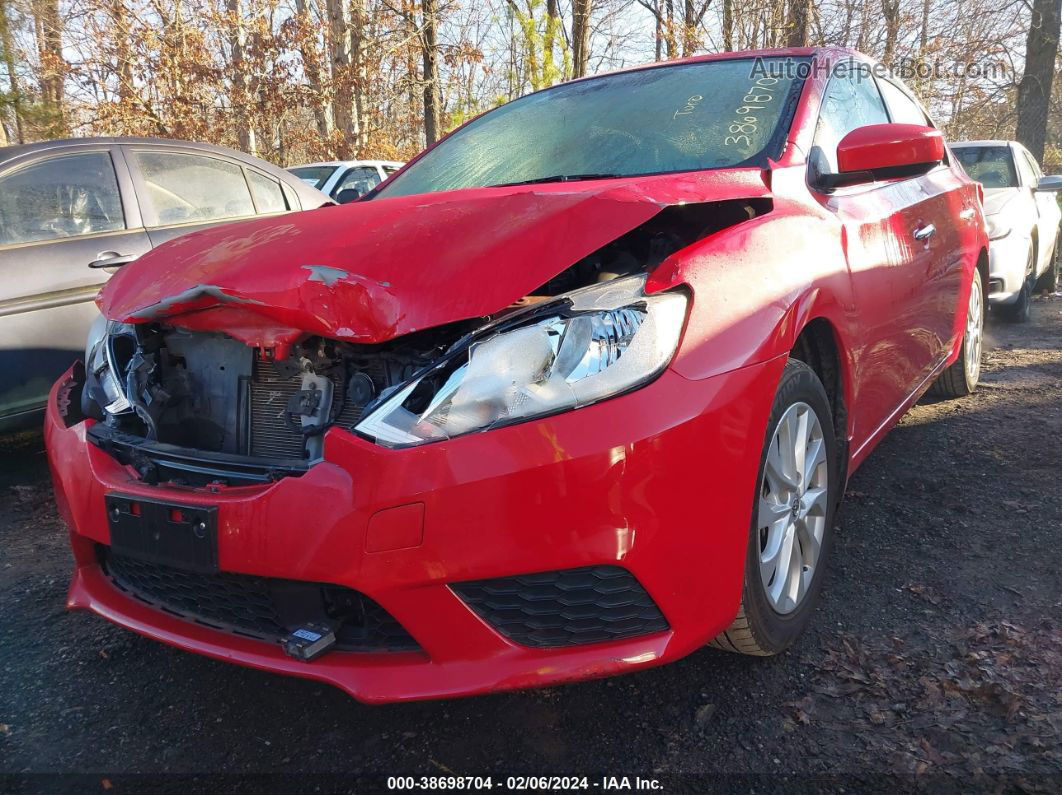 2018 Nissan Sentra Sv Красный vin: 3N1AB7AP1JL617661