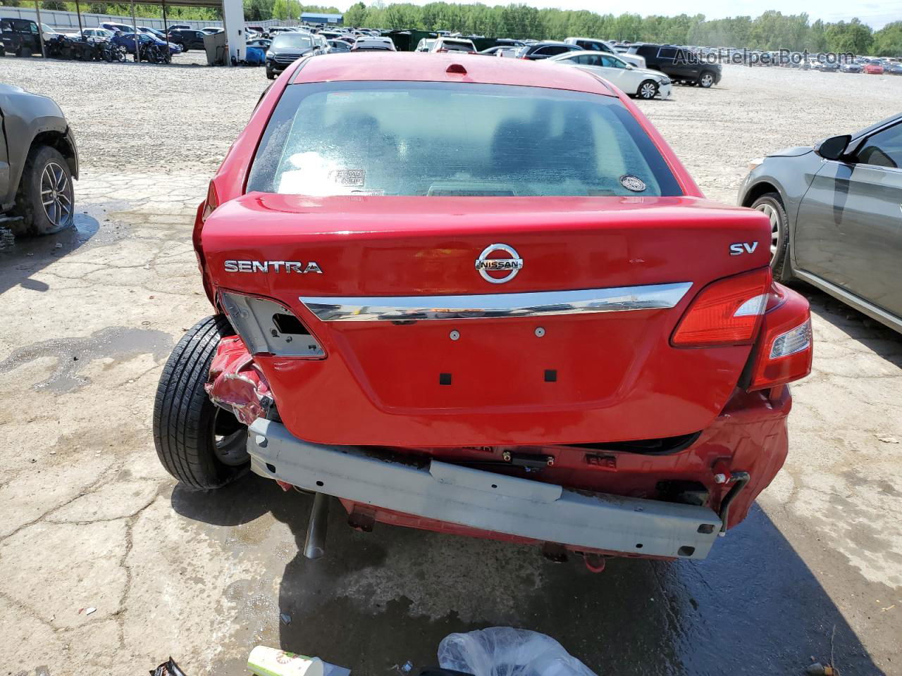 2018 Nissan Sentra S Red vin: 3N1AB7AP1JL619166